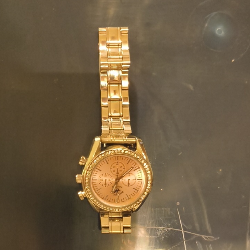 Gold-Tone Chronograph Watch